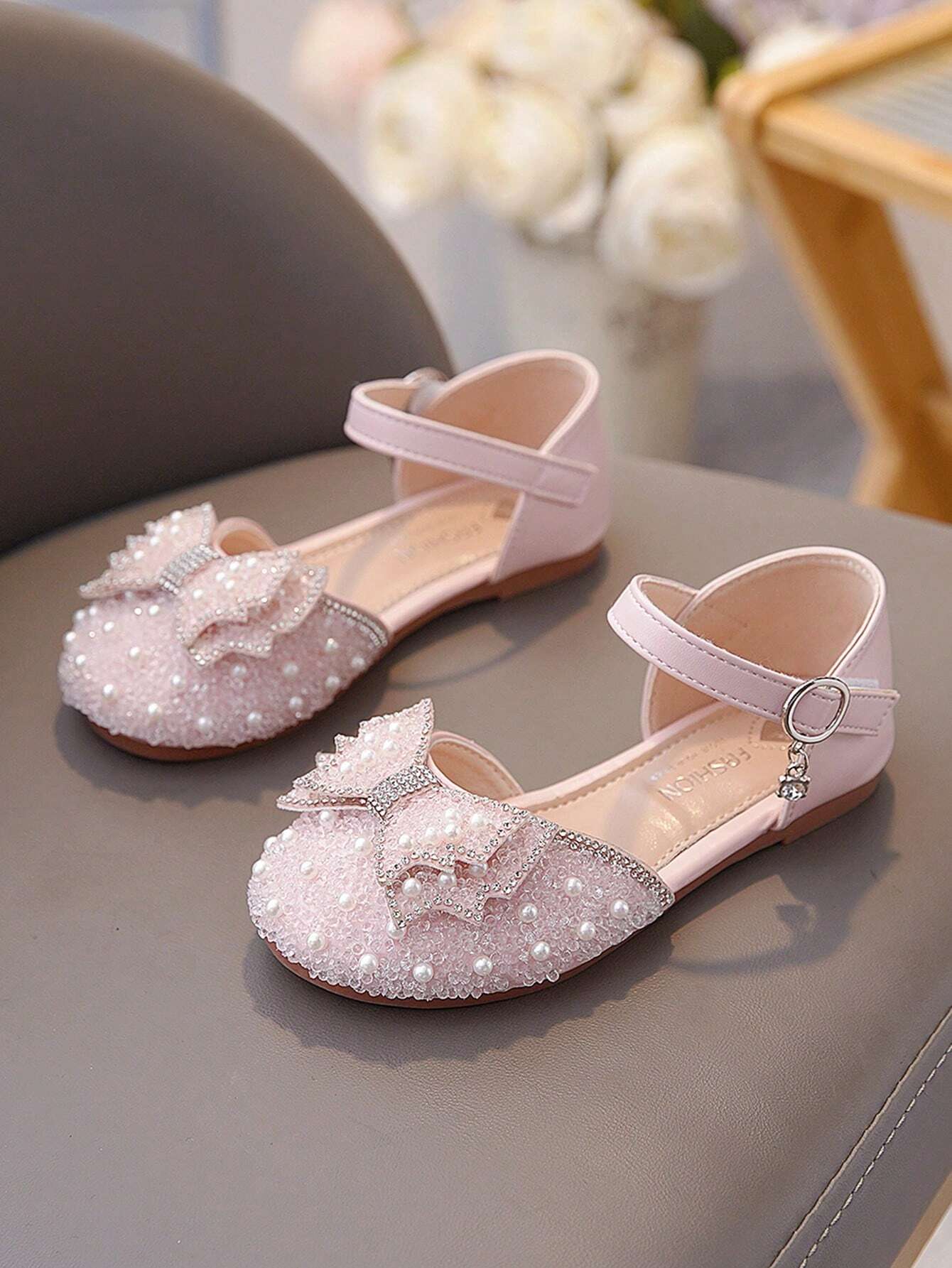 Pink Children Flat Sandals Girls Princess Sandals