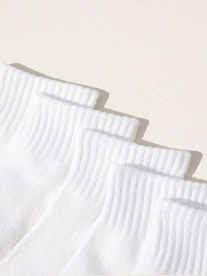 1 Pair White baby plain socks