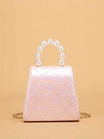 Kids Pearl Handbag / Crossbody Bag - Pink