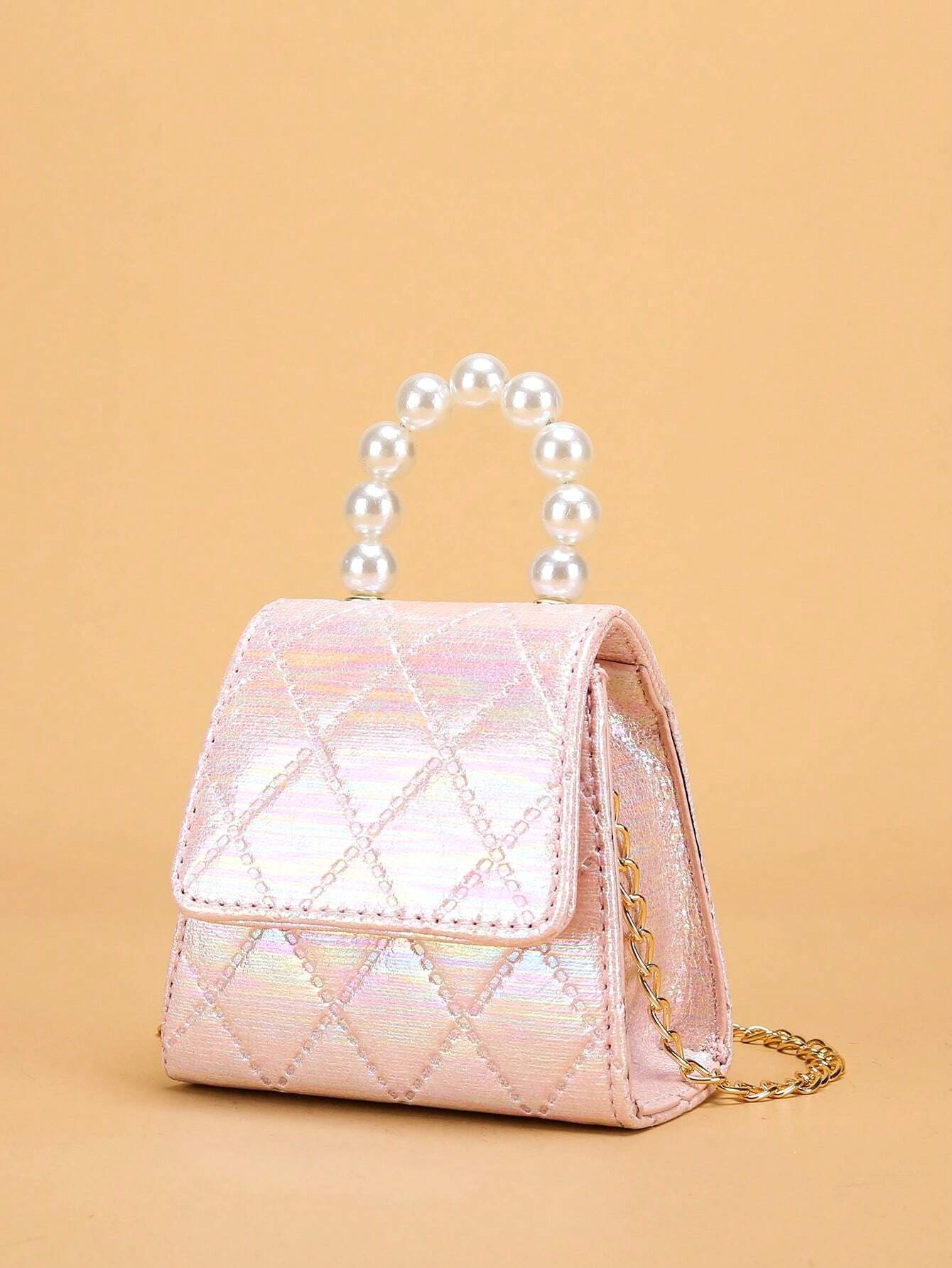 Kids Pearl Handbag / Crossbody Bag - Pink