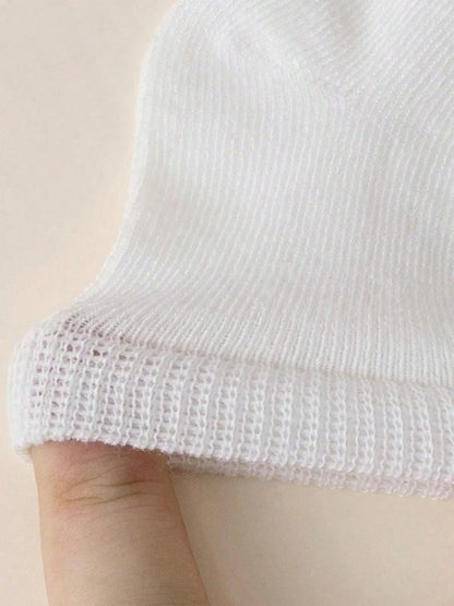 1 Pair White Baby/Toddler Socks