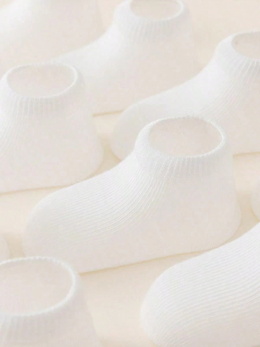 1 Pair White Baby/Toddler Socks