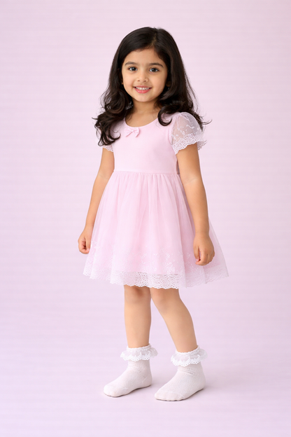 1 Pair Comfortable, Breathable, Fashionable Princess Style White Socks