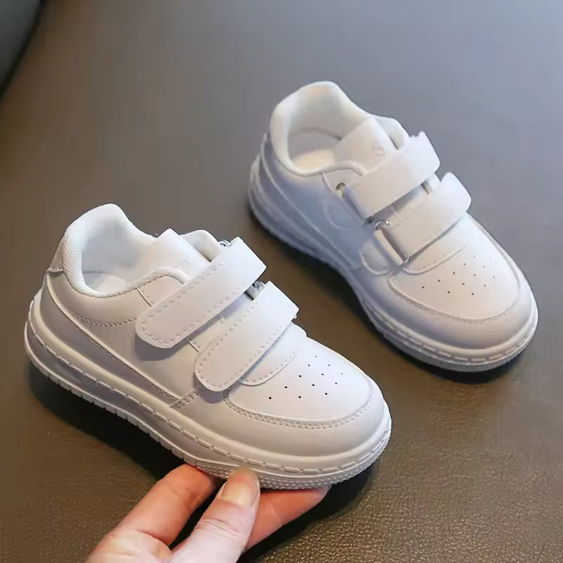 Kids' Spring And Autumn New White Sneakers For Boys And Girls, Outdoor