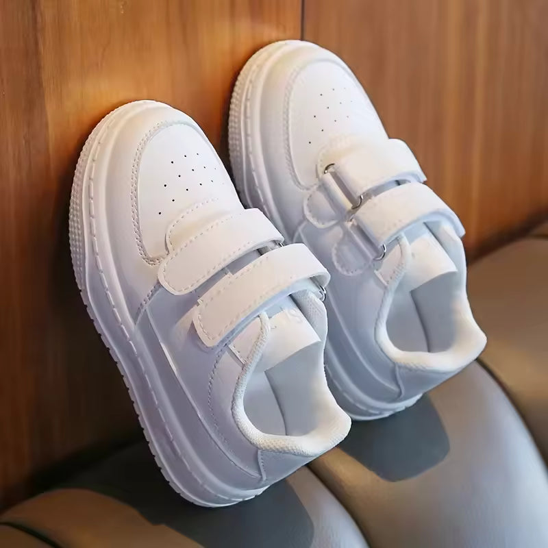 Kids' Spring And Autumn New White Sneakers For Boys And Girls, Outdoor