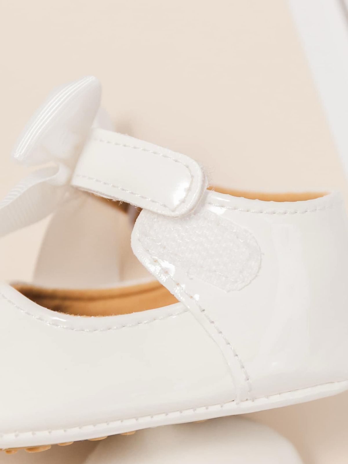 1pair Baby Girls' Bowknot Decor Flat Shoes