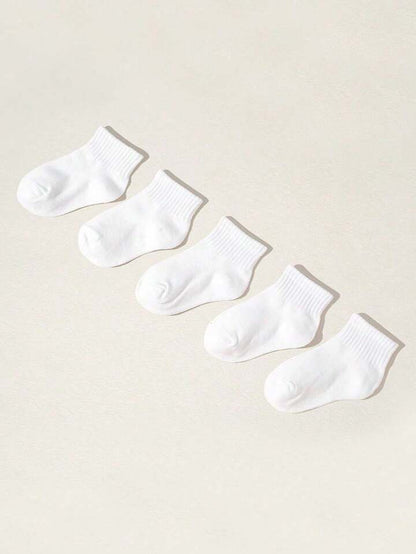 1 Pair White baby plain socks